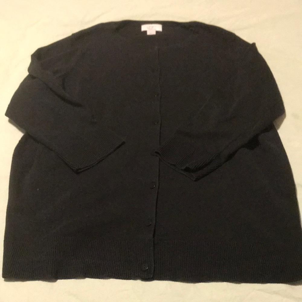 Black Maternity Cardigan 3/4 Sleeves,Ann Taylor XL